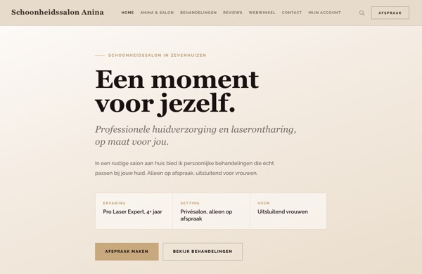 What Auguro's browser saw on salonanina.nl